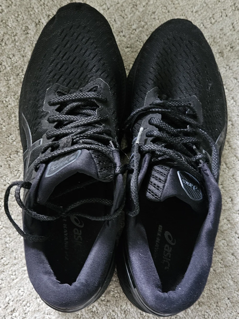 ASICS Men's All-Black Athletic Running Shoes